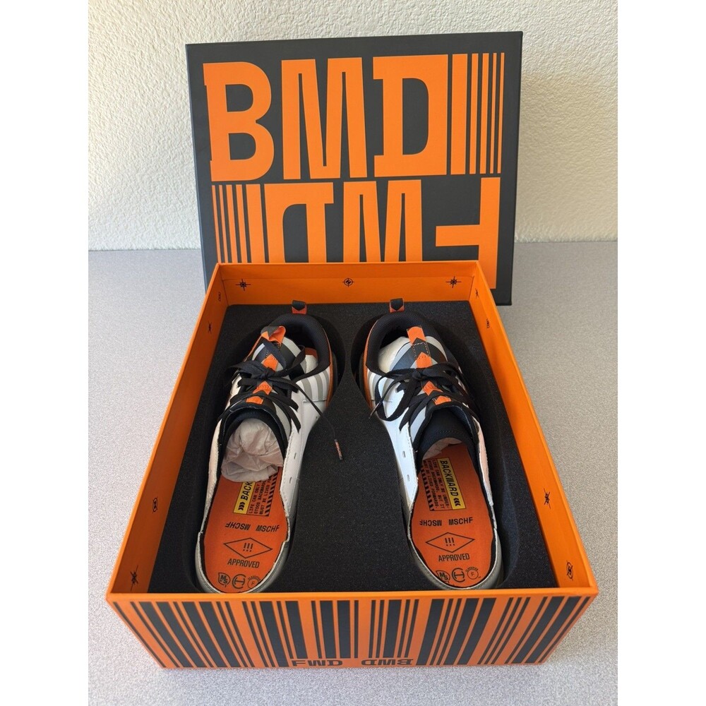 MSCHF BWD Backward Shoes MSCHF-004 White Orange Black Men’s Size 12 New In Box